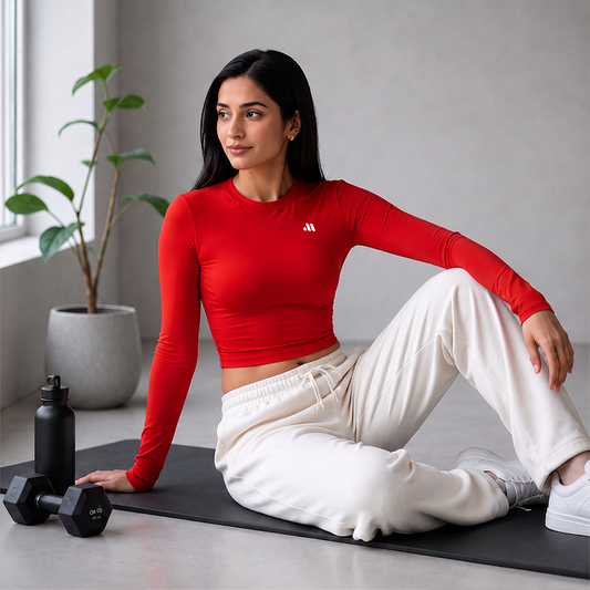 SCULPT LONG SLEEVE - Red