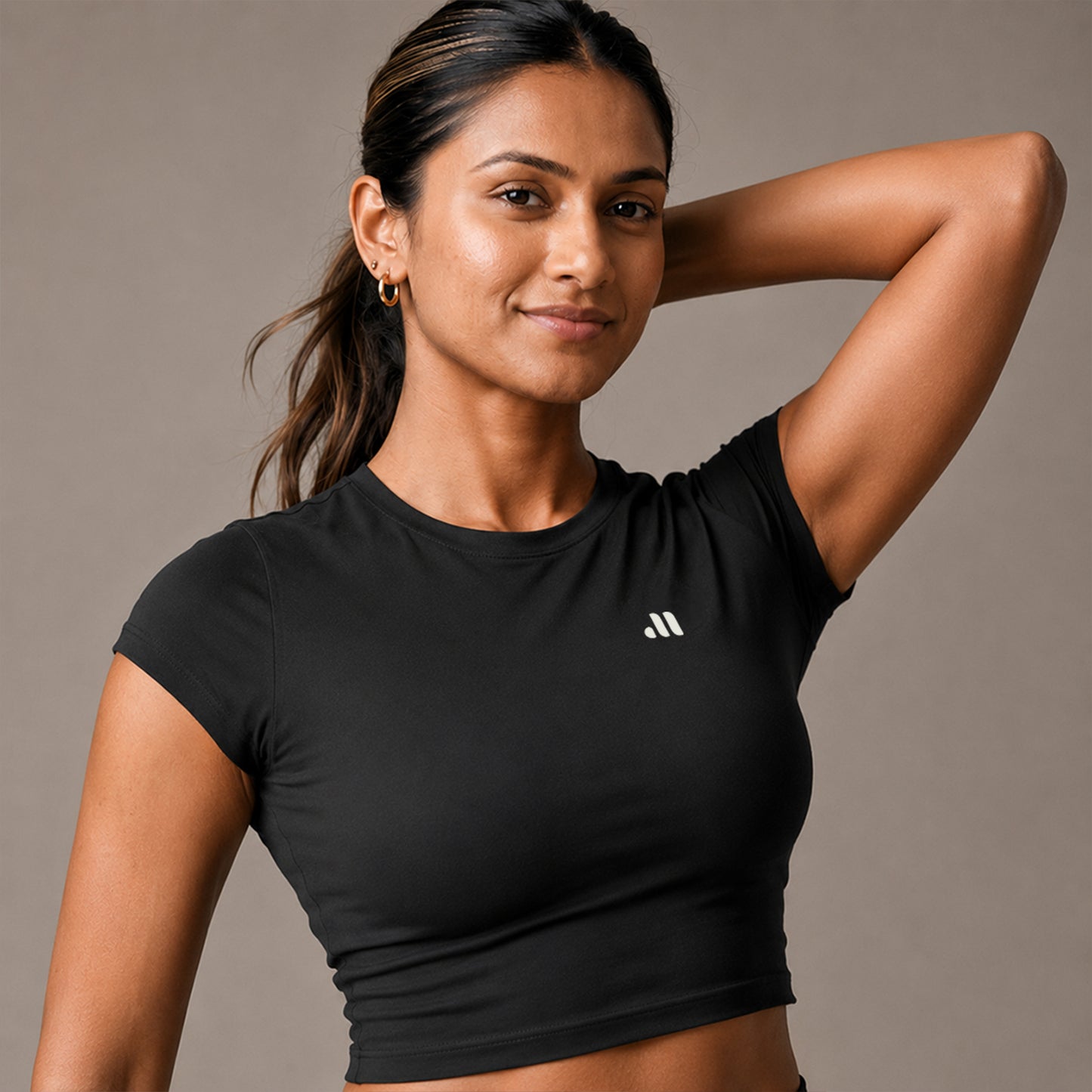 CORE CROP TEE - Black