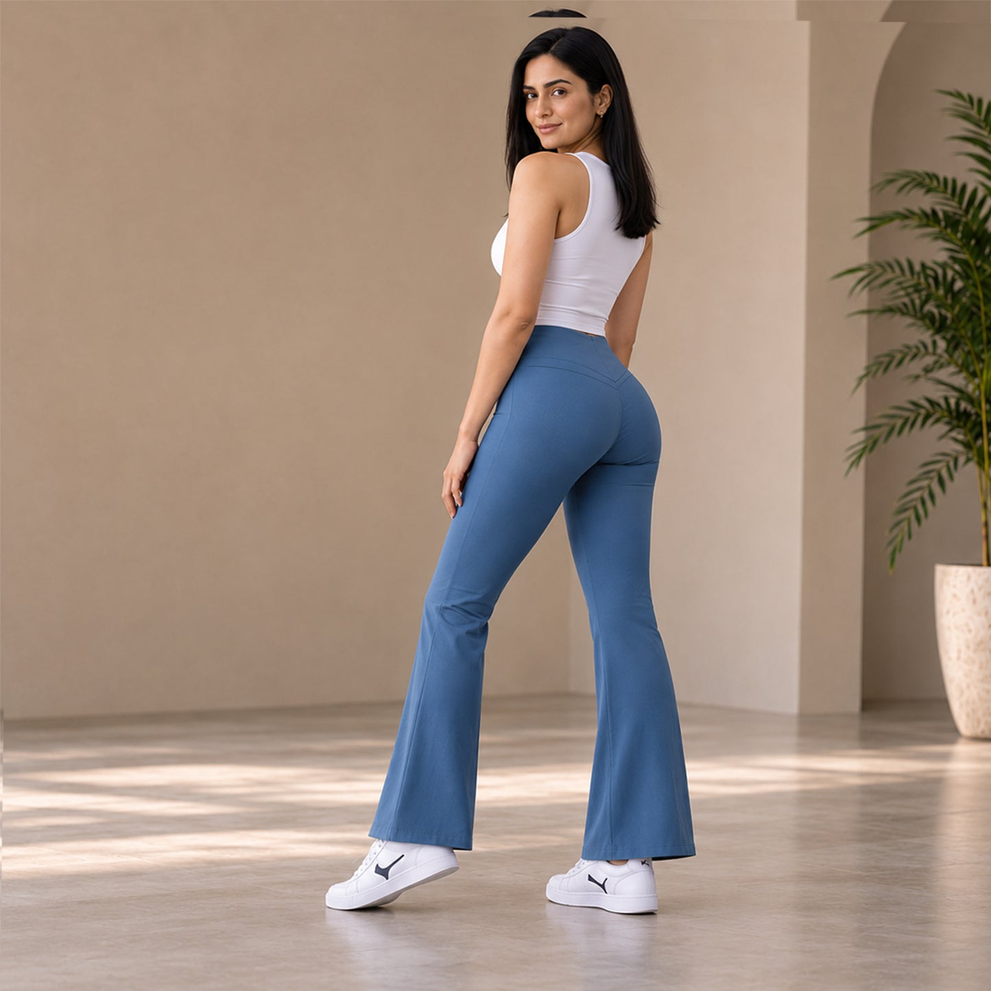 MOTION FLARE PANTS - Blue