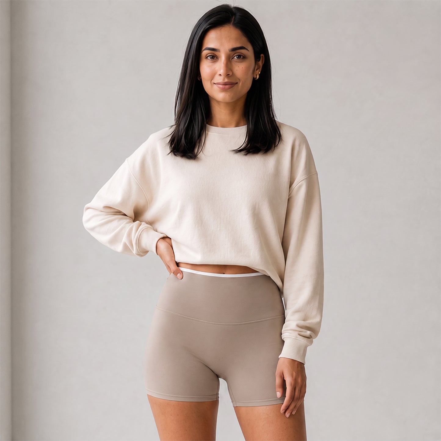SCULPT SHORTS - Beige