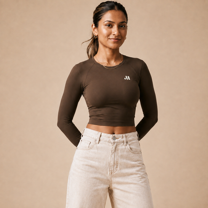 SCULPT LONG SLEEVE - Brown
