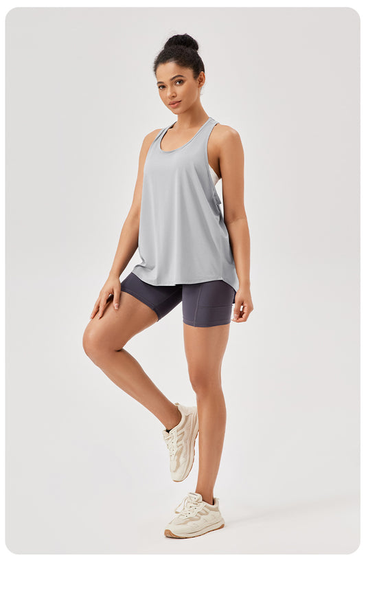 FLOW TANK TOP - Light Grey