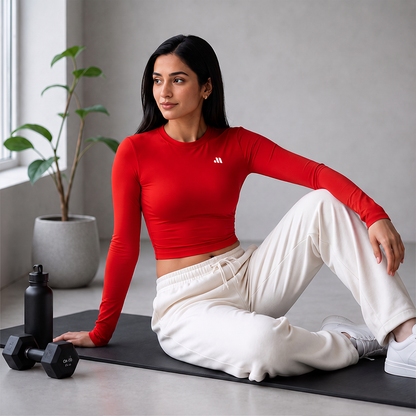 SCULPT LONG SLEEVE - Red