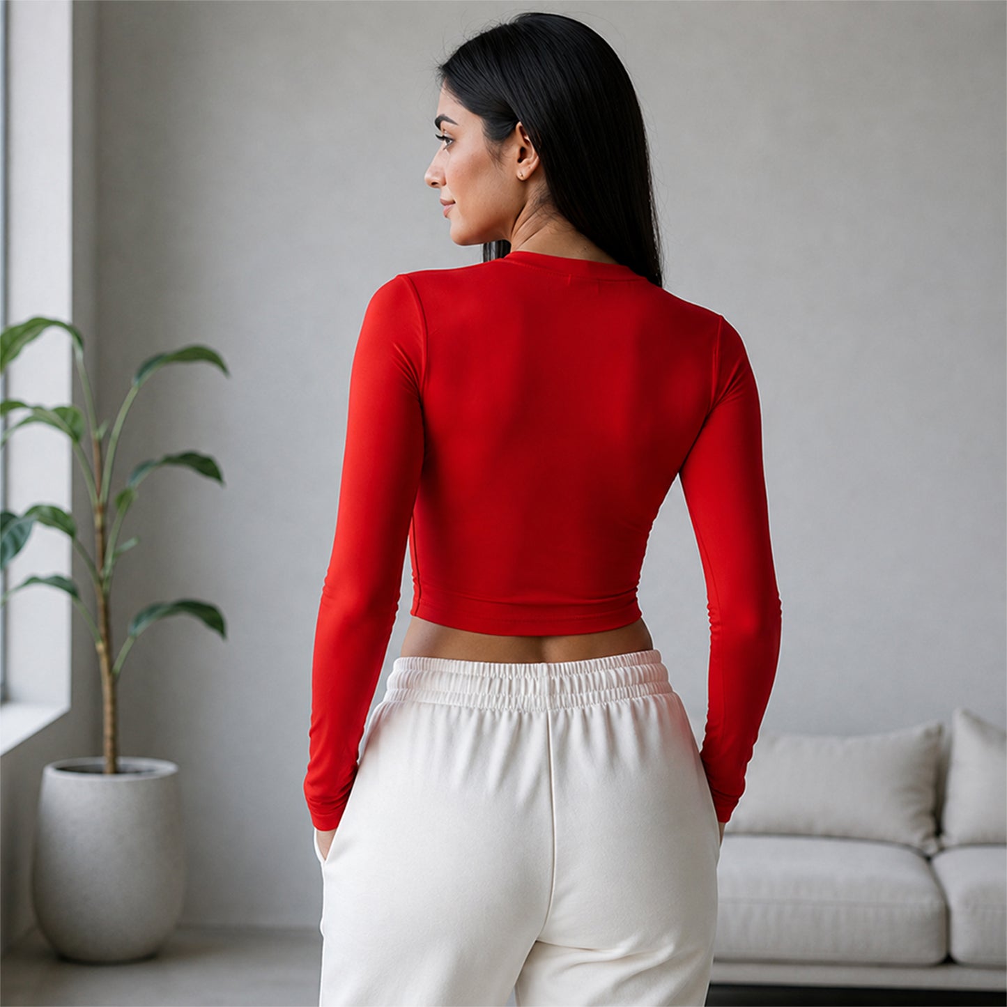 SCULPT LONG SLEEVE - Red