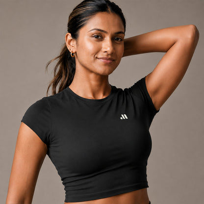 CORE CROP TEE - Black