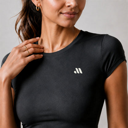 CORE CROP TEE - Grey